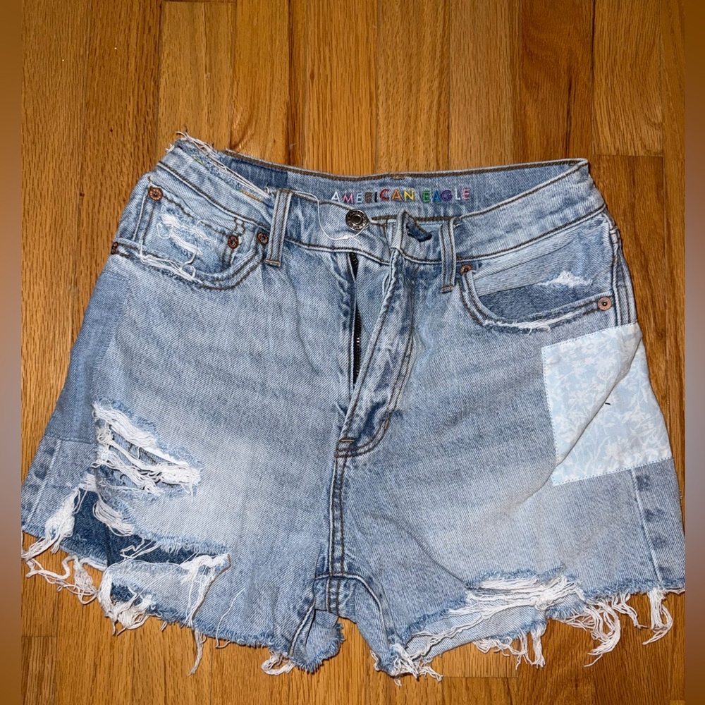 Women’s AE Pride Collection Patchwork Denim Shorts